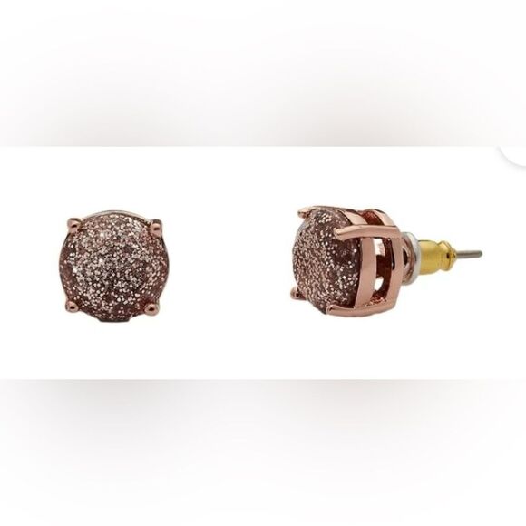 NWOT Kate Spade rose gold stud earrings difficult to capture their beauty - Picture 4 of 7